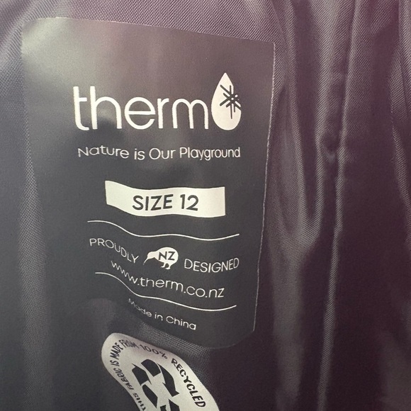 NWT Therma, girls size 12, Watermelon Pink Snow Bib Overalls, suspender - Picture 6 of 8